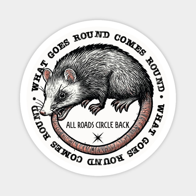 Oppossum Ouroboros Magnet by rt-shirts